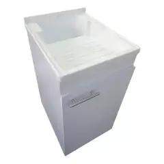 IDEAL - LAVADERO CON MUEBLE EN MADERA COLOR BLANCO 42x50x85
