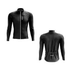 ARMAZI SPORT - JERSEY CICLISMO VERSATIL RUTA MTB BIKE CYCLING NEGRO MANGA LARGA.