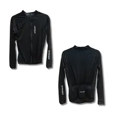 ARMAZI SPORT - JERSEY CICLISMO VERSATIL RUTA MTB BIKE CYCLING NEGRO MANGA LARGA.