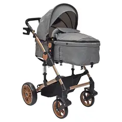 HAPPY BABY - Coche Bebe Moises Gadi Gris