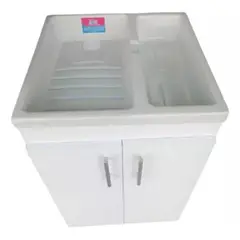 IDEAL - LAVADERO CON MUEBLE EN MADERA COLOR BLANCO 51x50x85