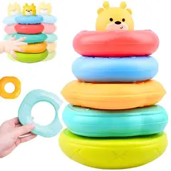 AMERICAN GENERICS - Juguete Para Bebe Torre De Anillos 5 Pcs Educativo Didactico