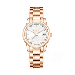 LOIX - Reloj mujer L1286-2 Oro rosa tablero blanco