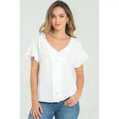 RAGGED - Blusa chrissy Blanco crudo Ragged.