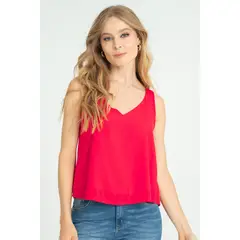 RAGGED - Blusa mucura Rojo puro Ragged.