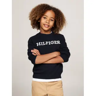 TOMMY HILFIGER - Saco Azul Niño De Cuello Redondo Con Logo