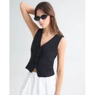 SEVEN SEVEN - Chaleco Para Mujer Color Negro Marca #28250130