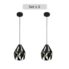 GENERICO - Set x2 Lámpara colgante Vintage Asimétrica Diseño Exclusivo