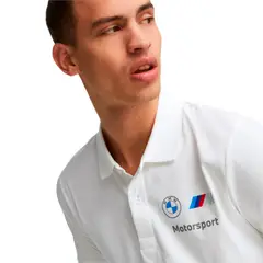 PUMA - Camiseta Polo Ess Bmw M Motorsport Hombre-Blanco