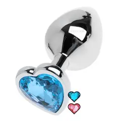 GENERICO - Plug Anal Corazón Talla M Iniciador Acostumbrador Dilatador Morado