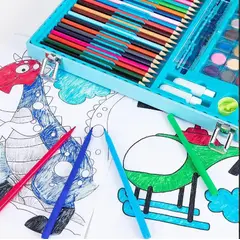 GENERICO - Set Artístico 128 Piezas, Todo lo que Necesitas para Crear