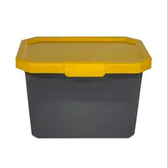 ESTRA - Caja Organizadora Con Broches Forte 20L Gris Amarillo