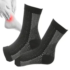 GENERICO - Medias de Compresión para Fascitis Plantar - Negro L-XL