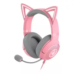 RAZER - Audifonos Gamer Kraken Kitty V2 Rosados con Orejitas
