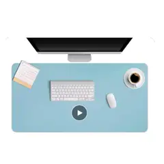 GENERICO - Pad Mouse Extra largo 70x35 cm color azul cielo con Rosado