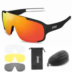 GENERICO - Gafas Ciclismo Hombre Mujer Protección UV Poc + 4 Lentes
