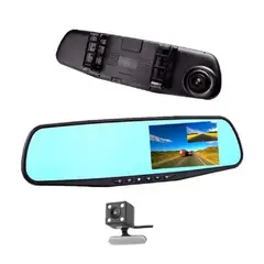 GENERICO - Espejo Retrovisor con DVR Camara Delantera y Trasera