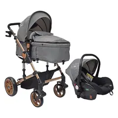 HAPPY BABY - Coche Bebe Travel system Gadi Gris