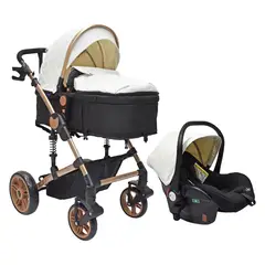 HAPPY BABY - Coche Bebe Travel system Gadi Blanco