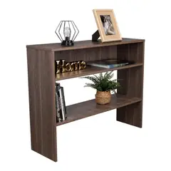 RTA DESIGN - Mesa Auxiliar Ascher Chocolate con Dos Entrepaños