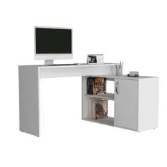 RTA DESIGN - Escritorio Mafe Blanco Duqueza con amplio espacio de trabajo