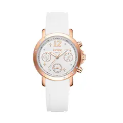 LOIX - Reloj mujer LA1115-3 Blanco con oro rosa tablero blanco