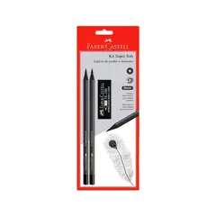 FABER-CASTELL - Kit Lápiz Super Soft X 2 + Borrador Blister Faber Castell