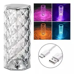 DAYOSHOP - Lampara De Mesa De Cristal Colores Tactil + Control