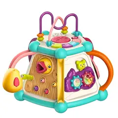 AMERICAN GENERICS - Cubo Didactico Bebe 7en1 Multifuncional Montessori Sensorial