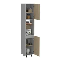 RTA DESIGN - Alacena Kazán Beige y Gris con Dos Puertas y Entrepaños