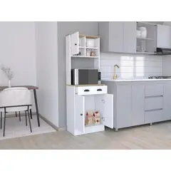 RTA DESIGN - Alacena Almena Blanco Duqueza y Macadamia con puertas y gran capacidad de almacenaje ZF