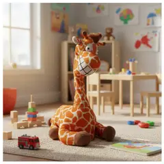 INFANTILES CAJUROMIX - Peluche Risa Salvaje Bailan Cantan y Repiten Contigo Jirafa