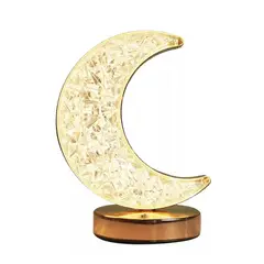 DAYOSHOP - Lámpara De Mesa Recargable Luna 3d Tactil Luz Calida Mixta