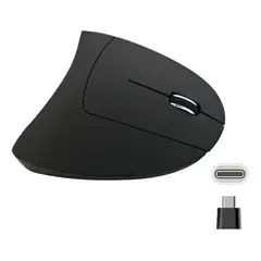 JALTECH - Mouse Ergonómico Vertical Inalámbrico Recargable con 5 Botones