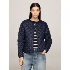 TOMMY HILFIGER - Chaqueta azul acolchada plegable con relleno