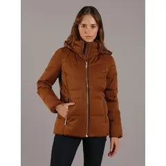 CALVIN KLEIN - Chaqueta chocolate stretch acolchada