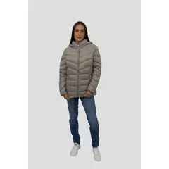 CALVIN KLEIN - Rompe beige viento acolchado plegable