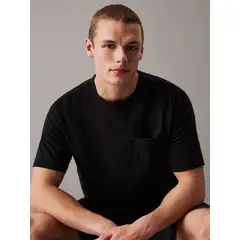 CALVIN KLEIN - Camiseta Negra Para Dormir Confort
