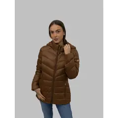 CALVIN KLEIN - Chaqueta gris acolchada plegable