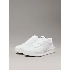 CALVIN KLEIN - Tenis blanco low cut con cordones para niñas