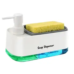 SOAP MAGIC - Dispensador de Jabón Líquido Lavaloza con Esponja Doble