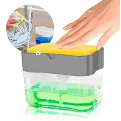 SOAP MAGIC - Dispensador de Jabón Líquido Lavaloza con Esponja