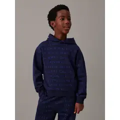 CALVIN KLEIN - Buzo Azul De Niño Holgado Con Logo
