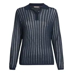 TOMMY HILFIGER - Saco azul rayon cable tipo polo