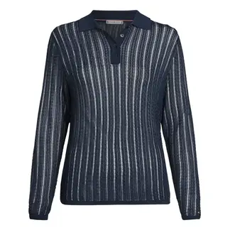 TOMMY HILFIGER - Saco azul rayon cable tipo polo