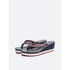 TOMMY HILFIGER - Sandalias negro de plataforma con tiras distintivas