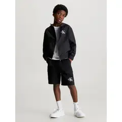 CALVIN KLEIN - Cortavientos Niño Negro Negro Essential Con Capota