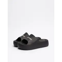 TOMMY HILFIGER - Sandalias negro con plataforma gruesa y logo