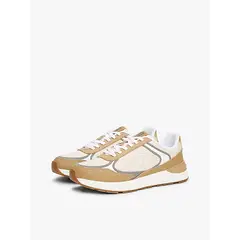 TOMMY HILFIGER - Tenis beige de Cuero con monograma TH