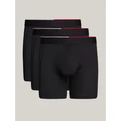 TOMMY HILFIGER - 3 Pack De Boxer Brief Negro En Microfibra